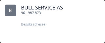 BULL SERVICE AS • 961987873